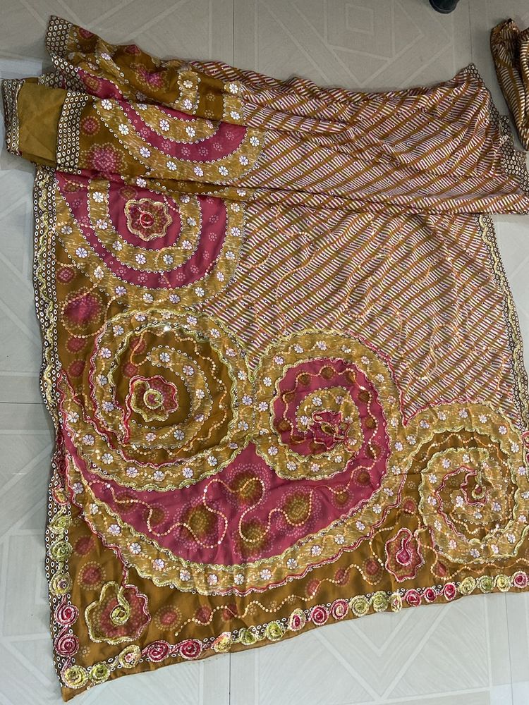 Saree With Stitched Blouse