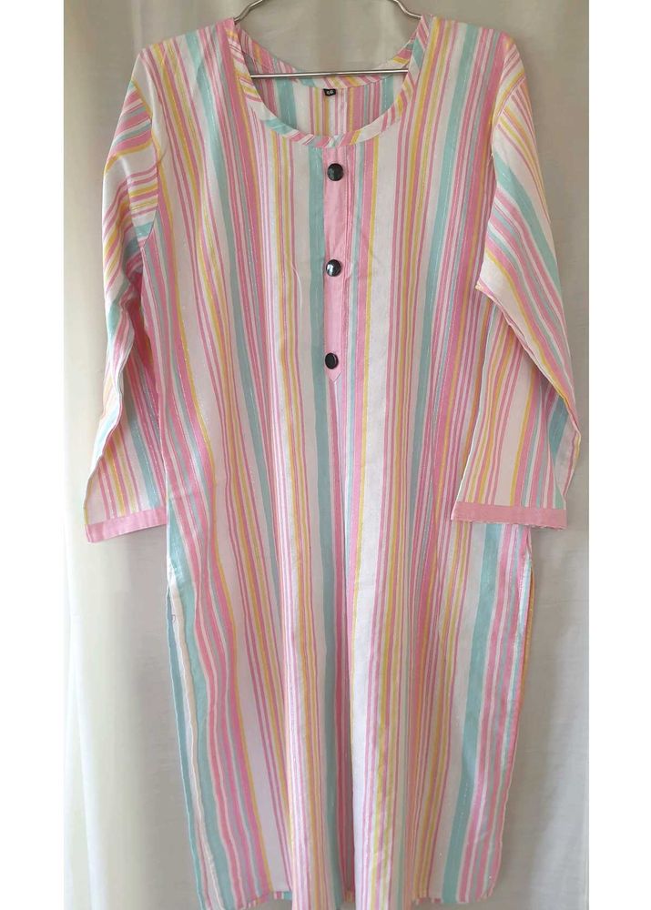 Multicoloured Striped Suit Set