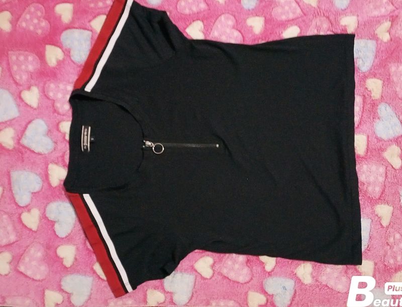 Half Zipper T Shirt