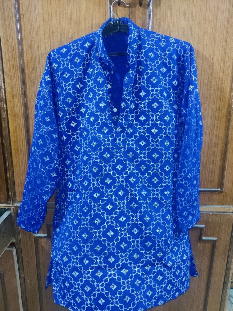 Blu Kurta For Festival