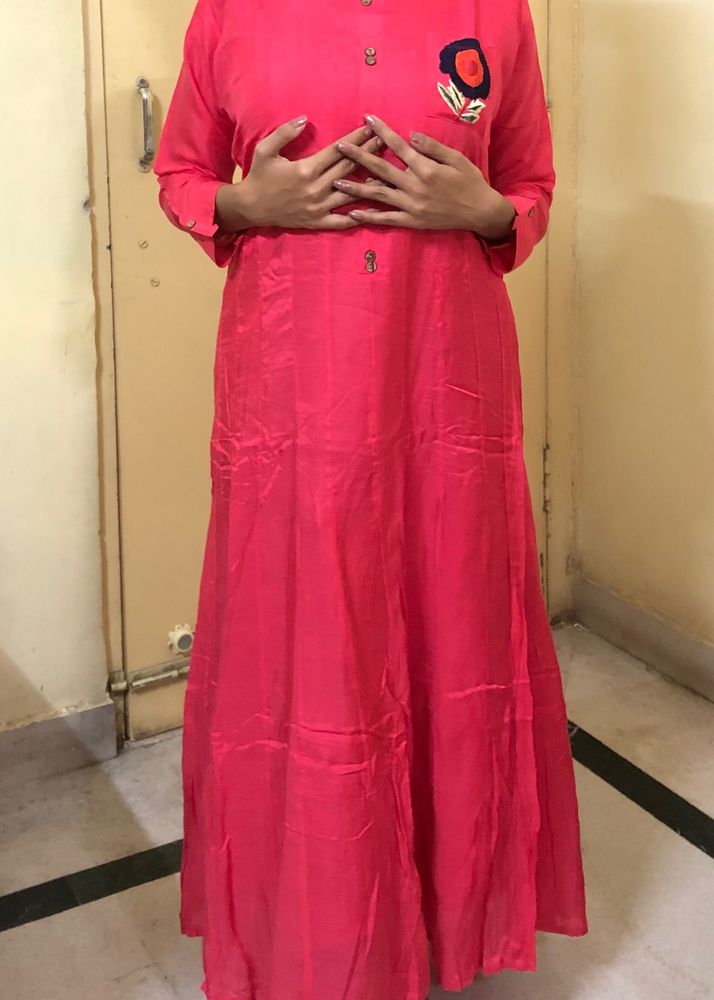 Pink Anar Kali Kurti Gown 😍😍🩷🩷