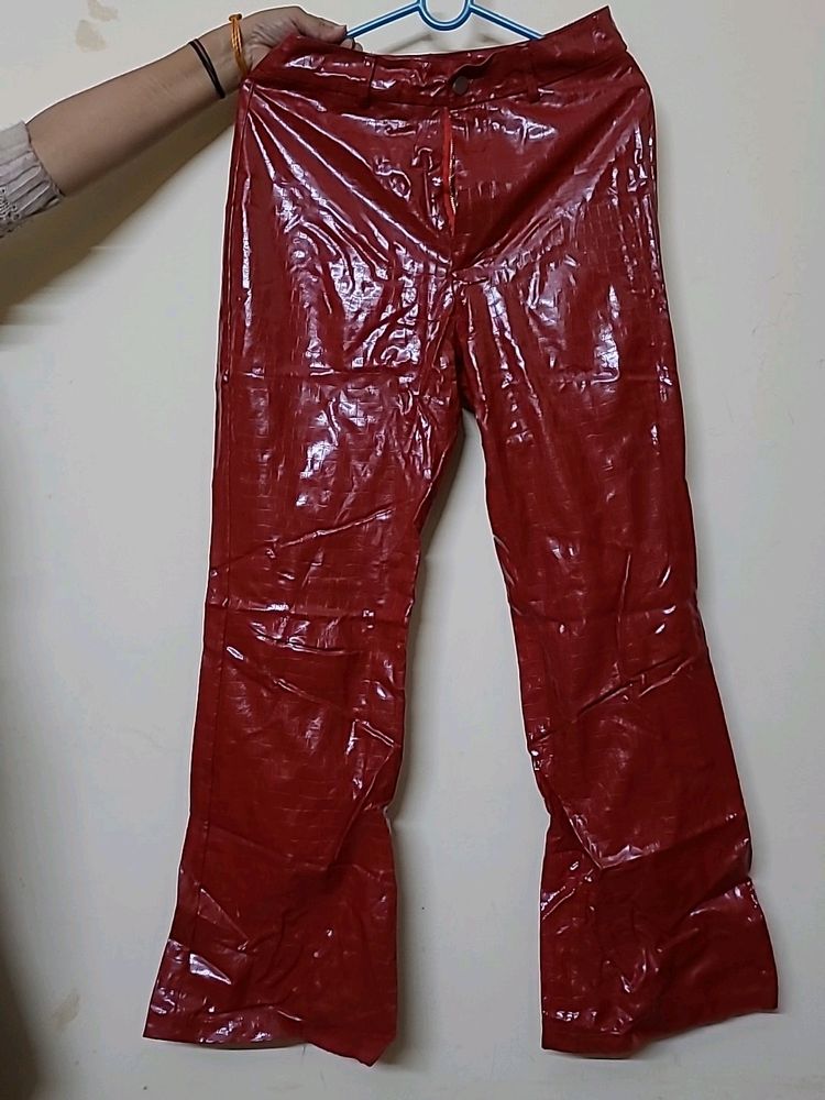 Leather Pant Red Hot