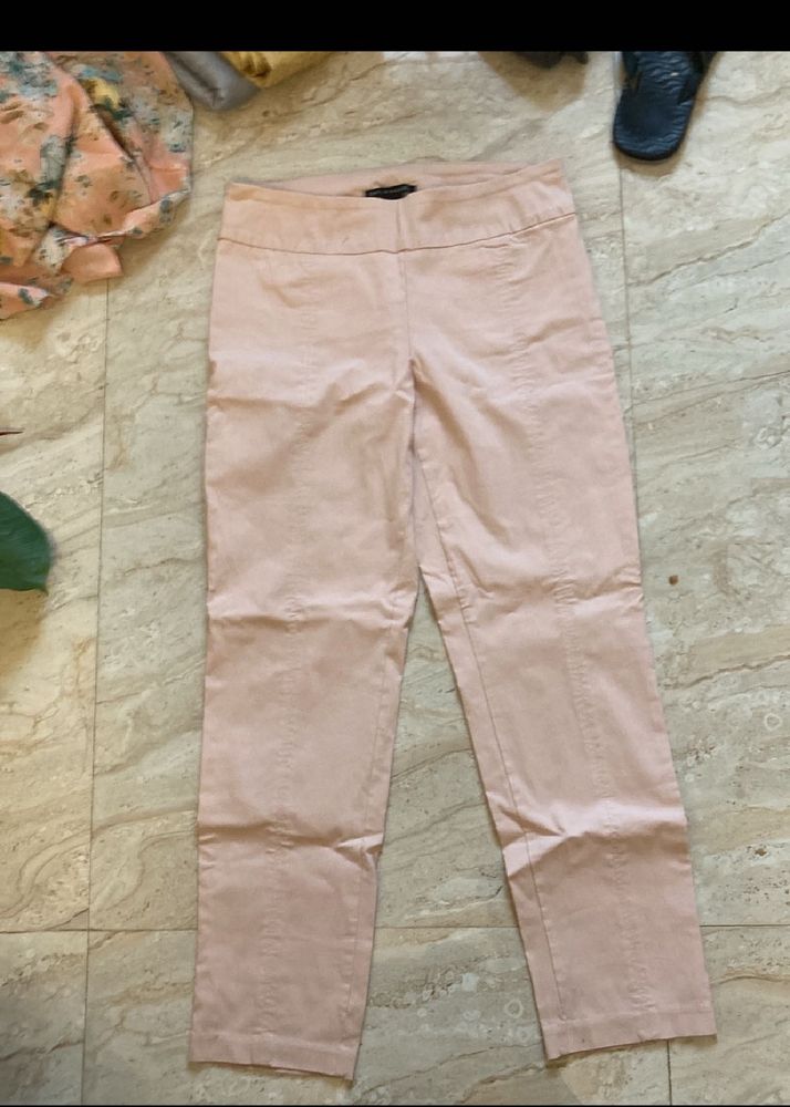 Peach Casual Trouser Pants