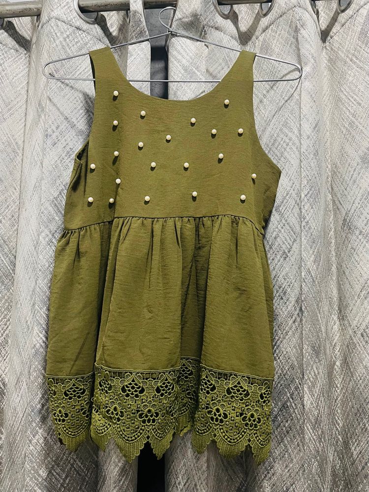 Peplum Olive Top