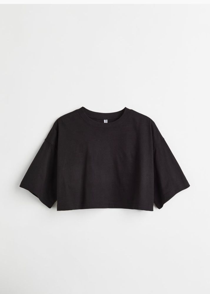 H&M Cropped Cotton T-shirt