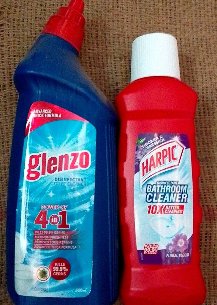 Harpic And Glenzo Bathroom Or Toilet Cleaner