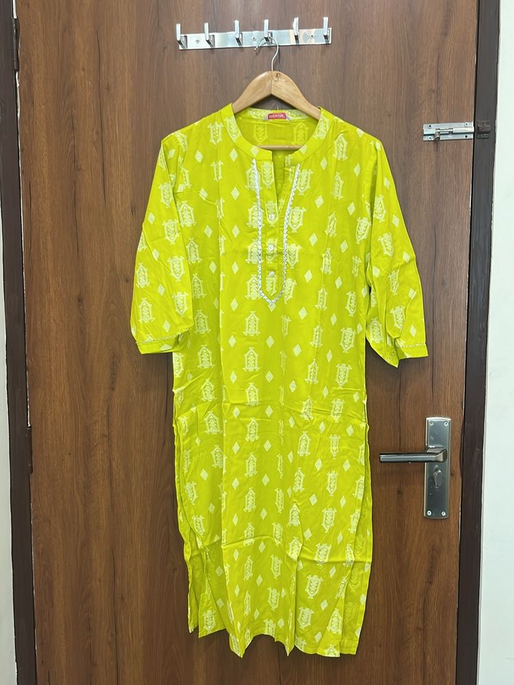 Neon Colour Kurti For Women