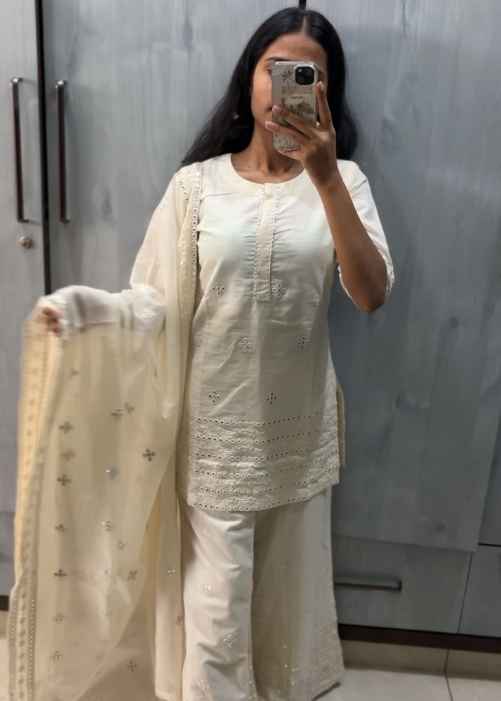 New Libas Kurta And Plazo Set With Dupatta