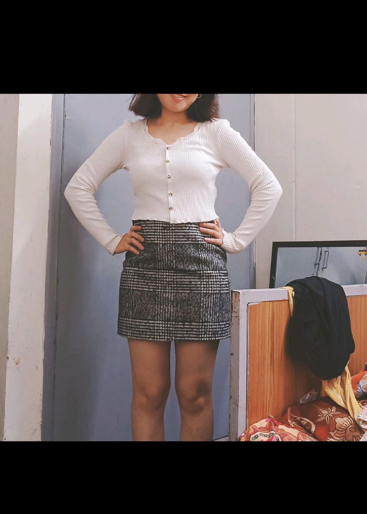 Short Woolen Skirt