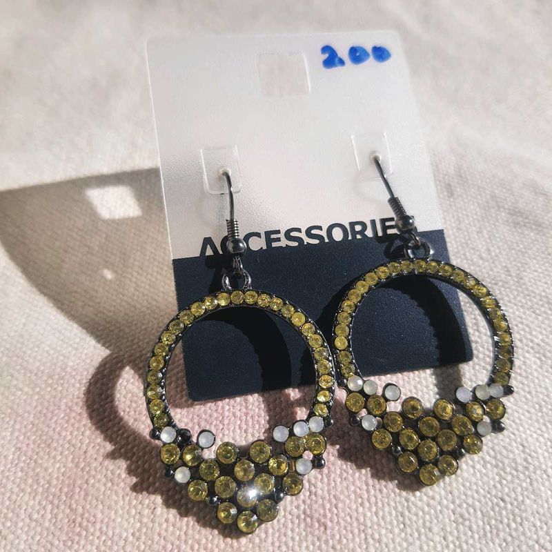 Yellow Moon: Imported Earrings