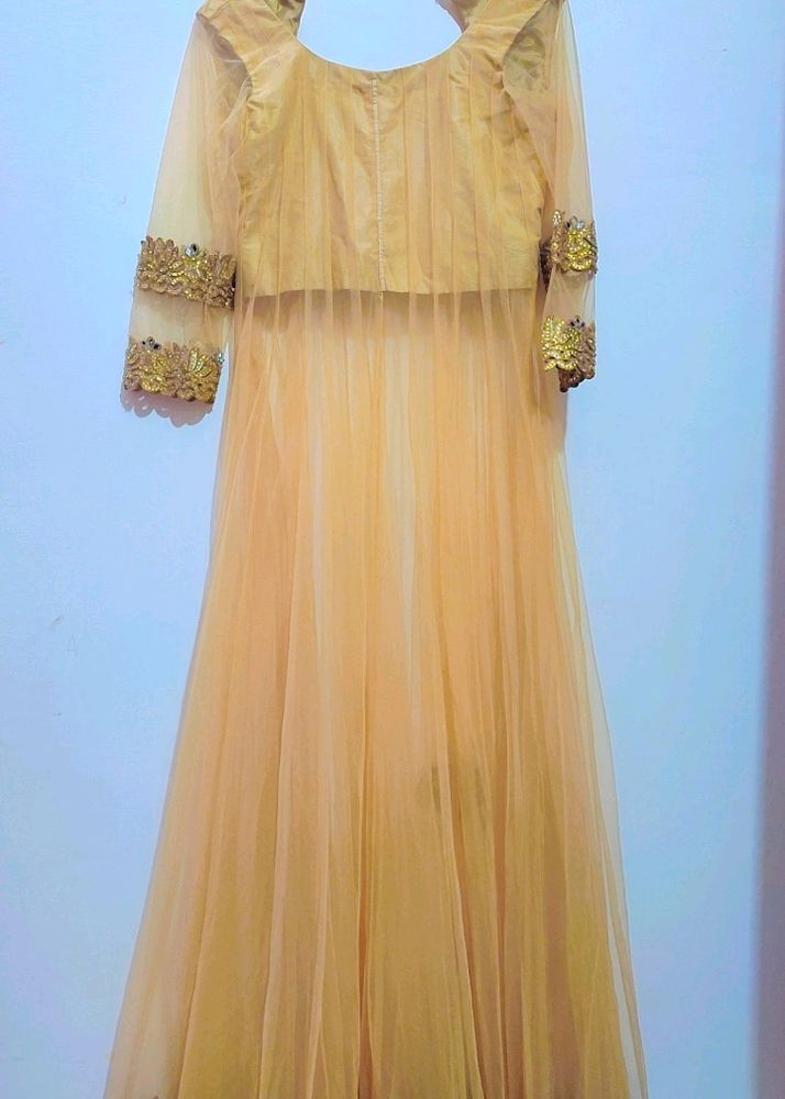 Golden Long Gown Dress