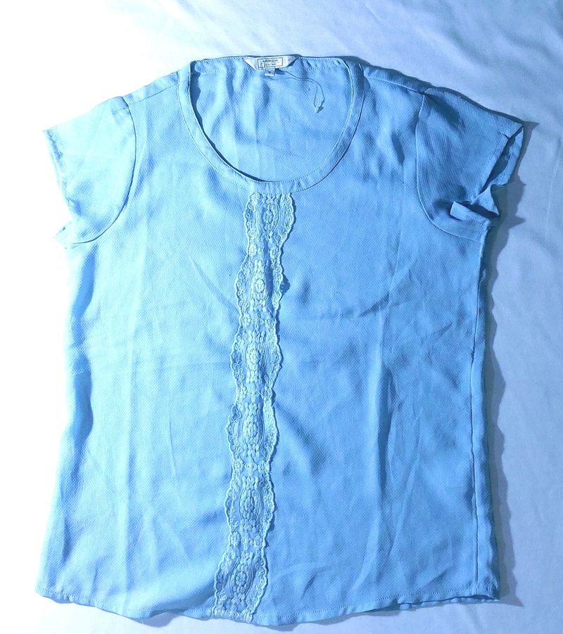 ARROW  Pastel Blue Boxy Top