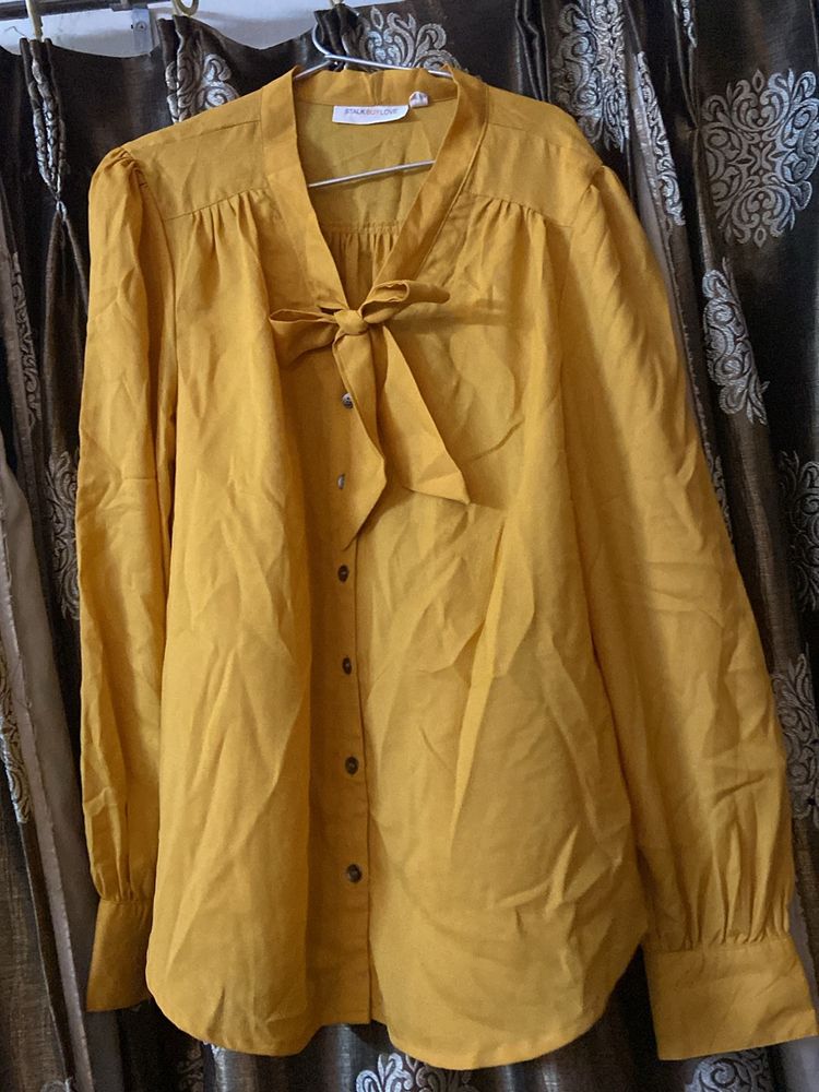 stalk by love mustard shirt top