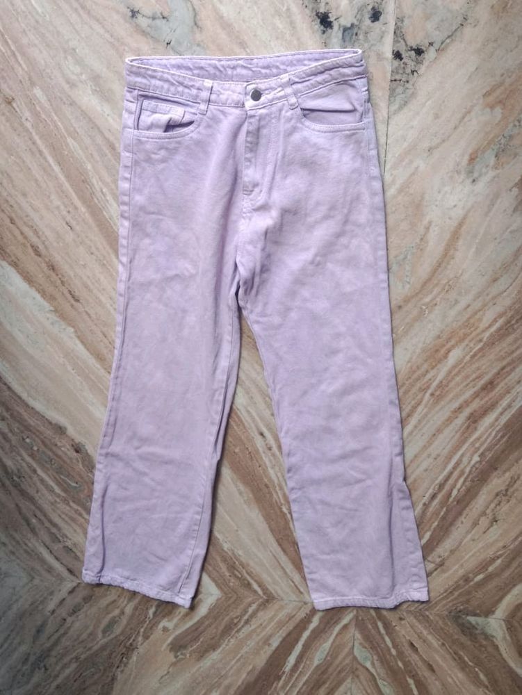 Purple Baggy High Waisted Jeans