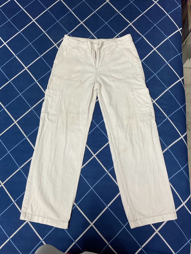 White Cargo Pants