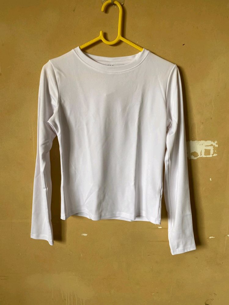 Basic White Long Sleeve Top