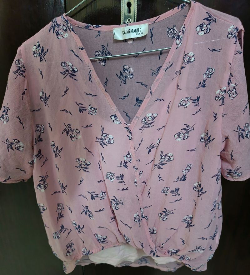 Cute Pink Top With Inner