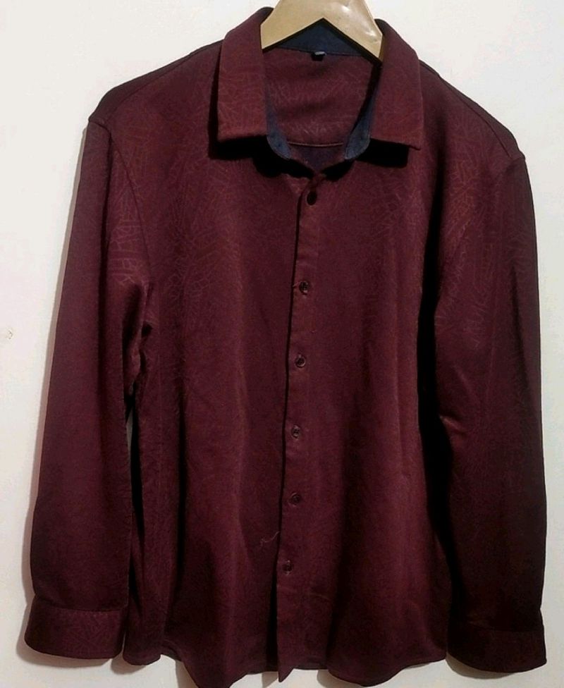 Mauve Color Winter Shirt For Boy & Men 40 Chest