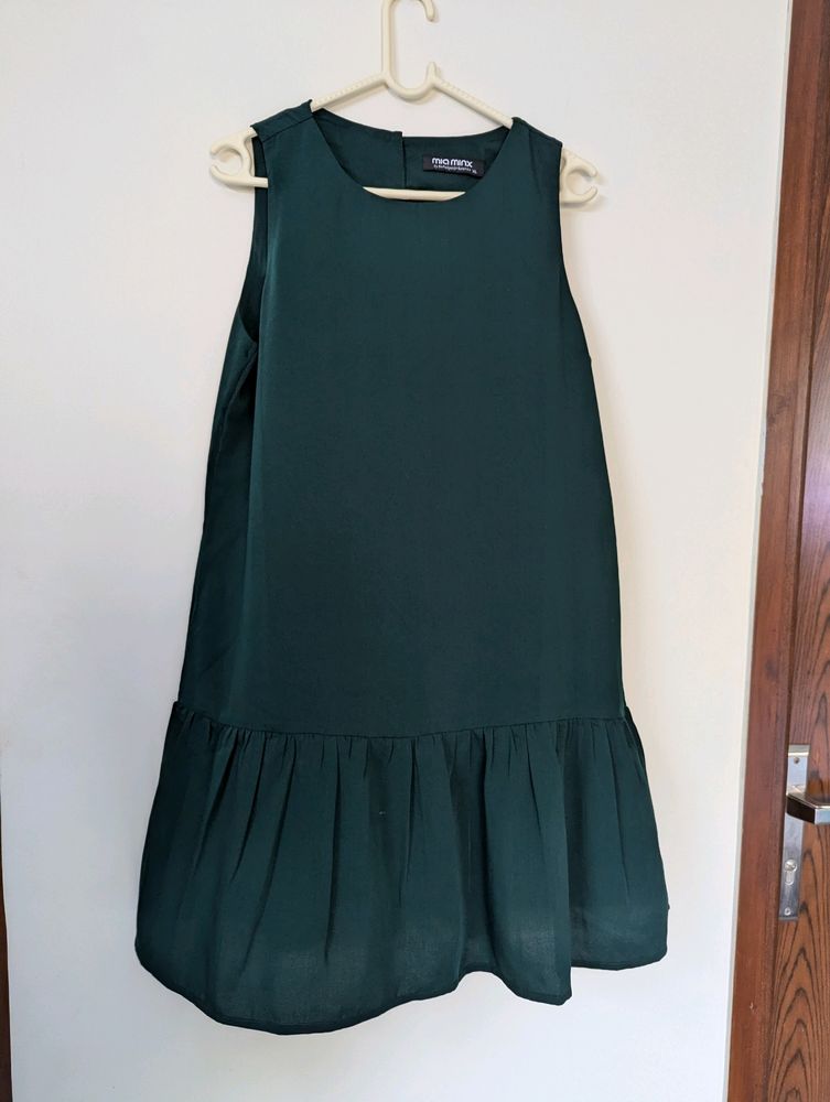 Bottle Green Shift Dress