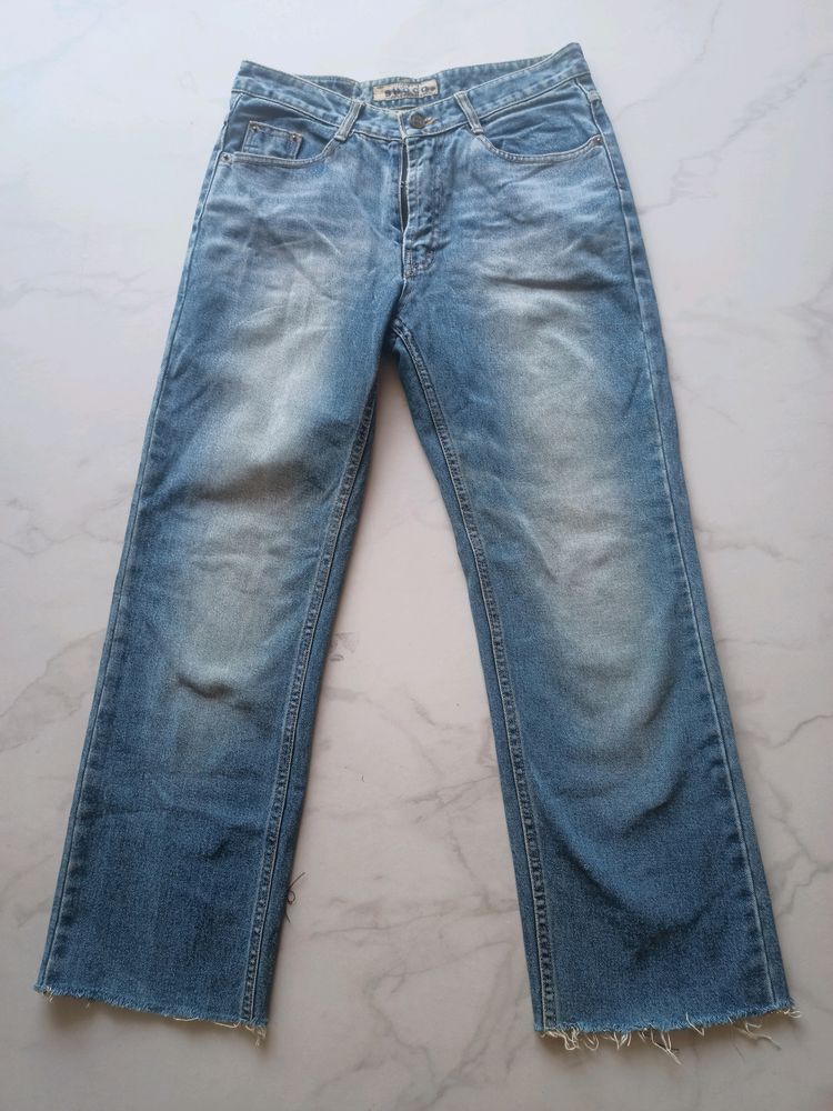 Non Stretchable Straight Jeans