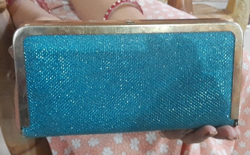 Sparkling Blue Clutch