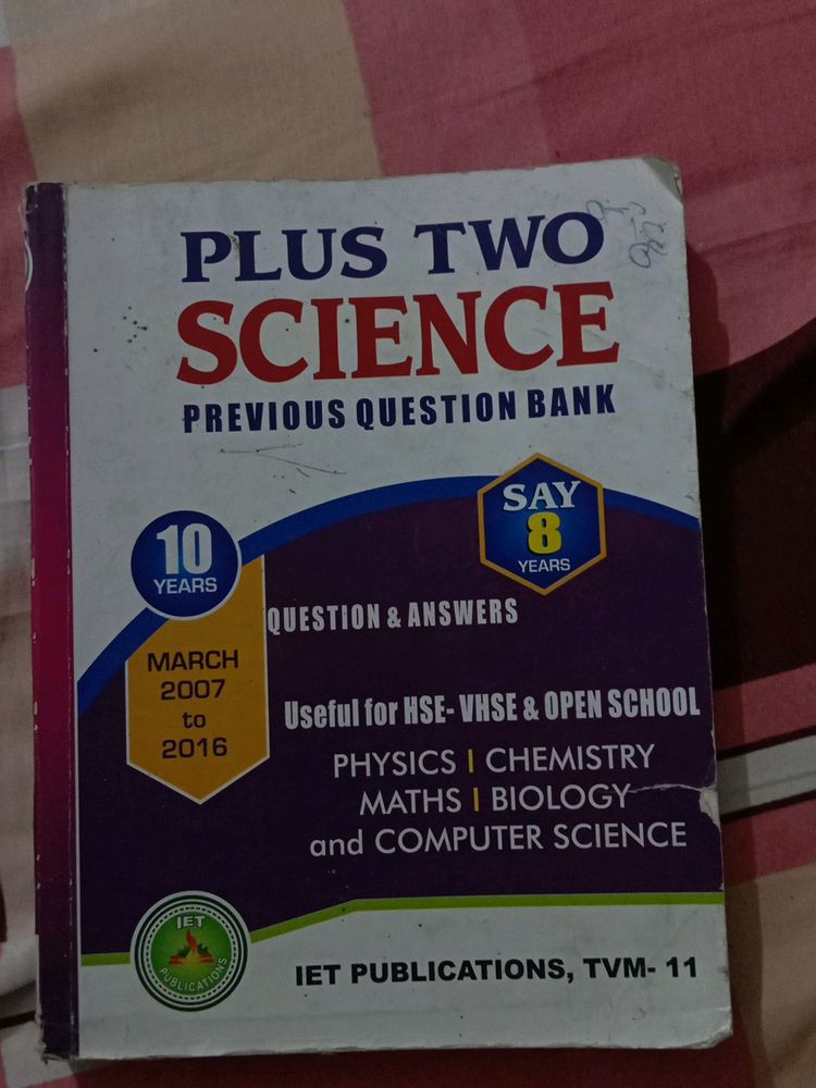 Plus Two Science Previous Question Bank