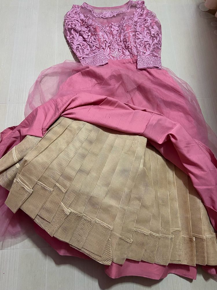 Pink Ethnic Wedding Guest Gown