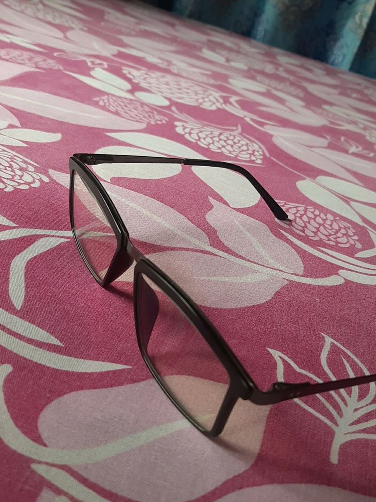 Squared Eye Glasses (Blue Curt) Without Power