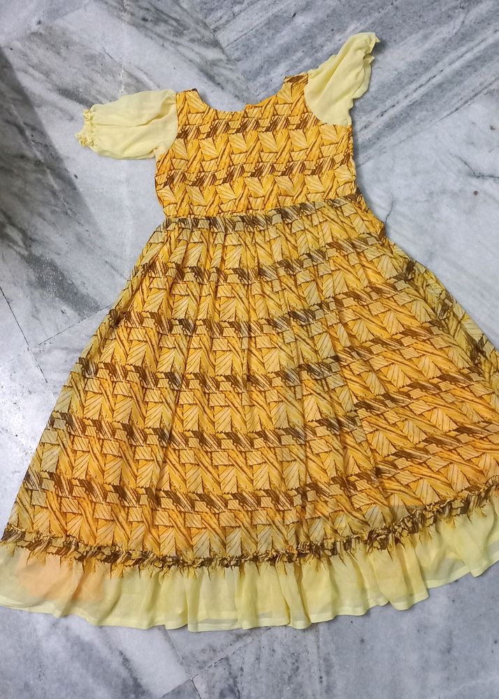 Frills long frock