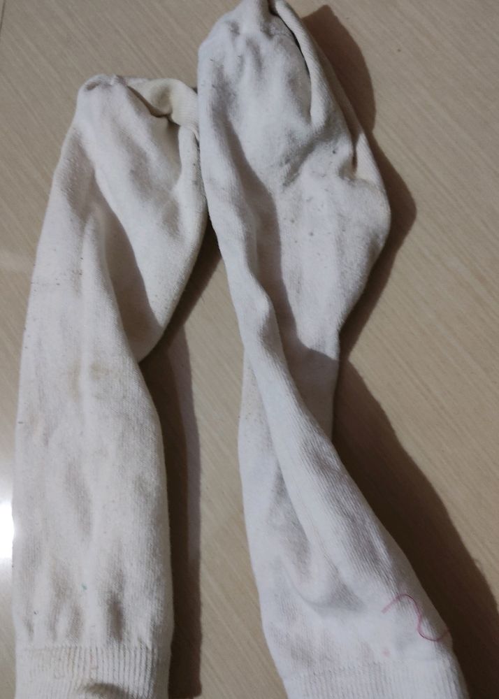 Used White Cotton Stockings