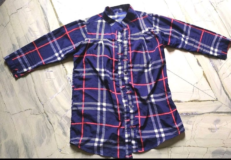 Enchanted Drapes Blue Red Check Women's Shirts