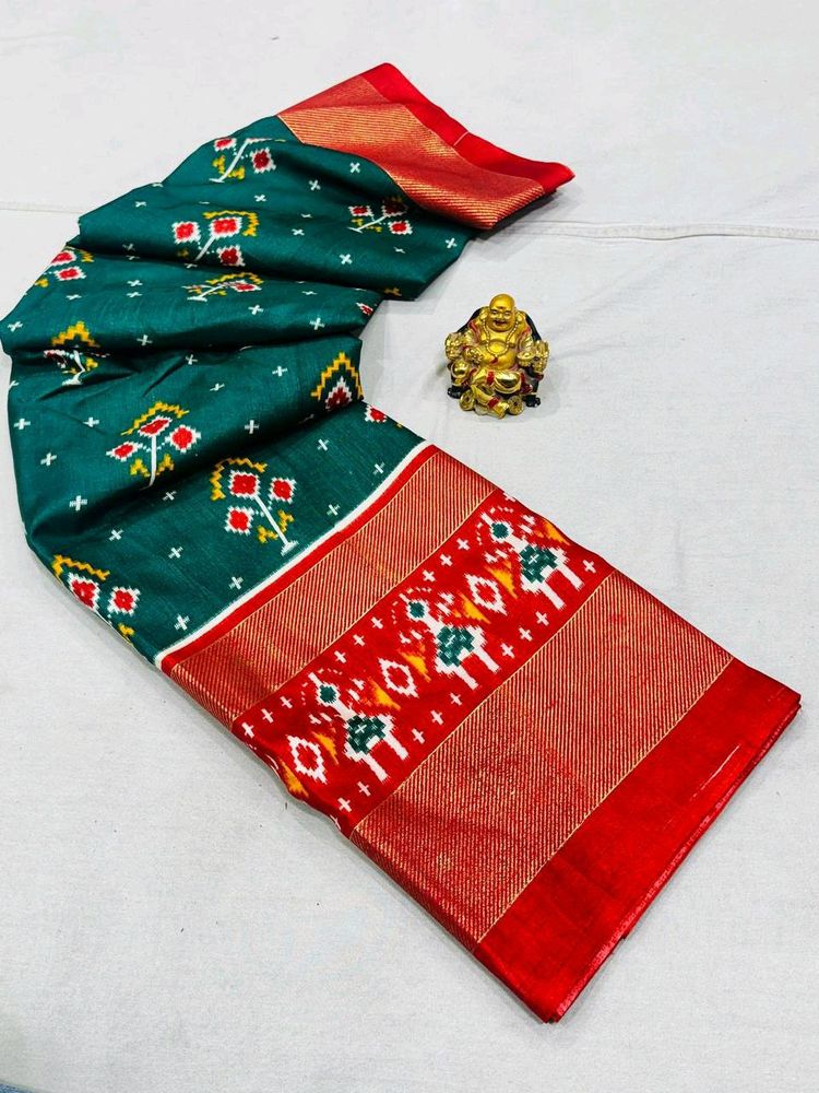 Dola Silk Saree With Patola Print