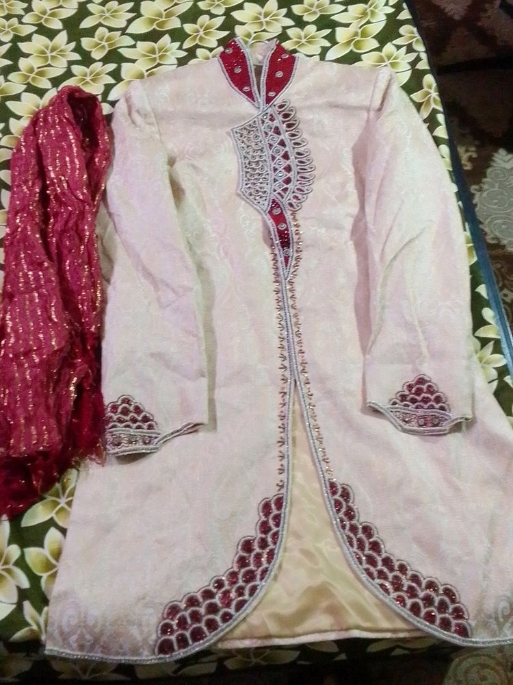 New Sherwani With Dupatta