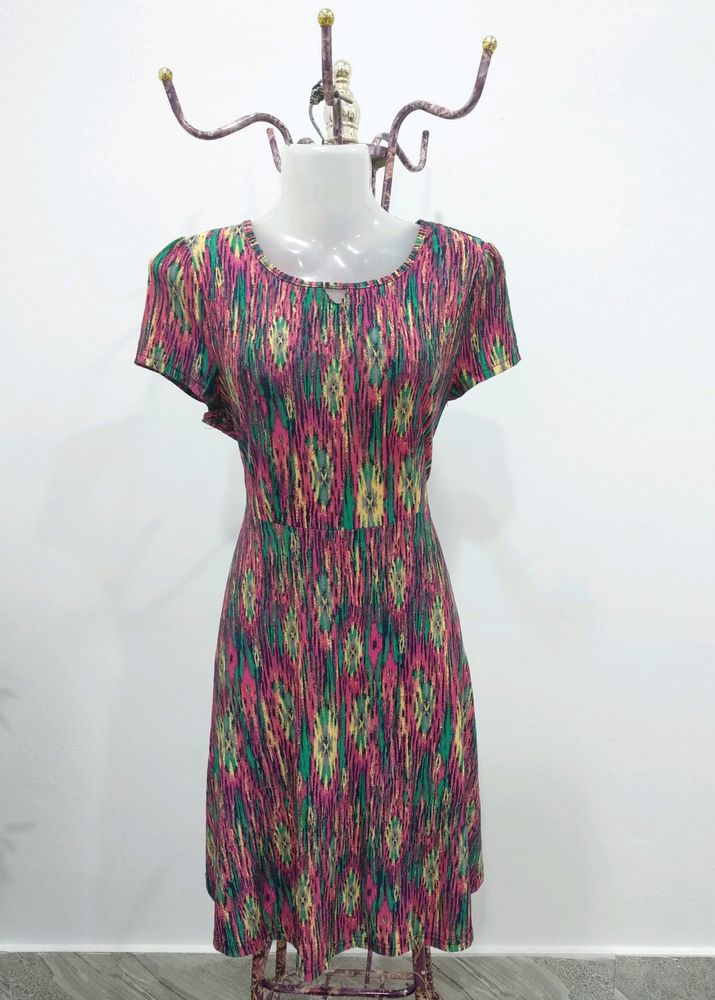 Multi Printed A Line Dress