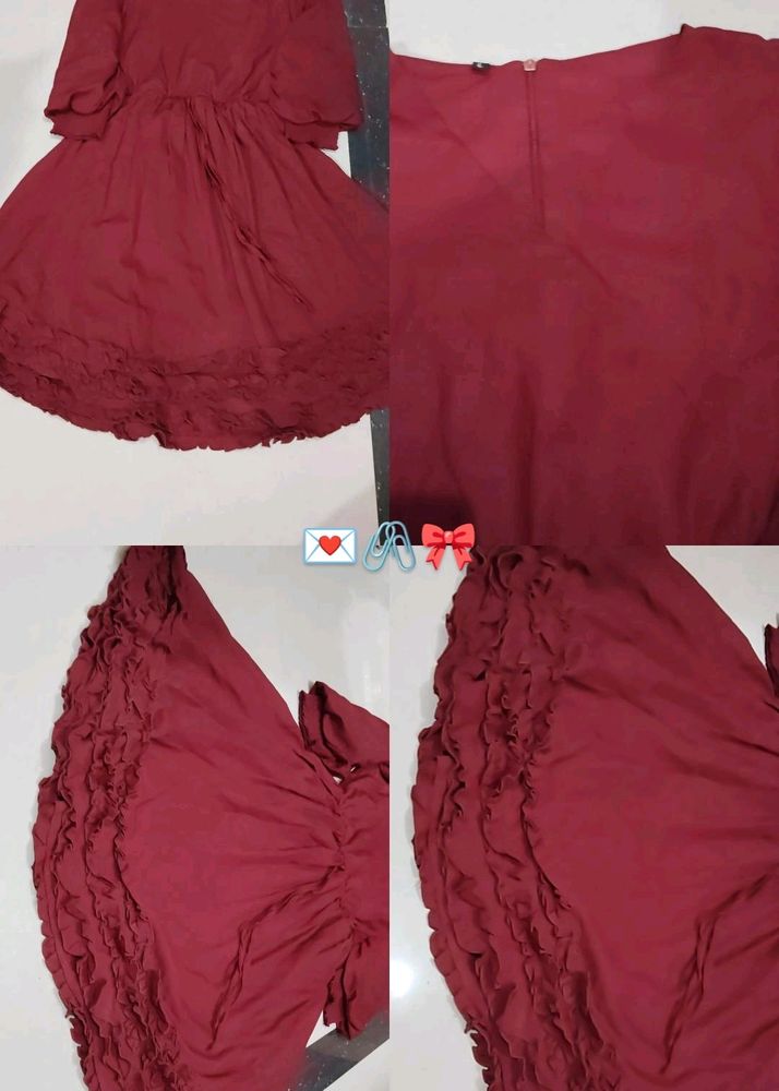 Very beautiful Maroon Colourd Dress For Girl's💌🎀