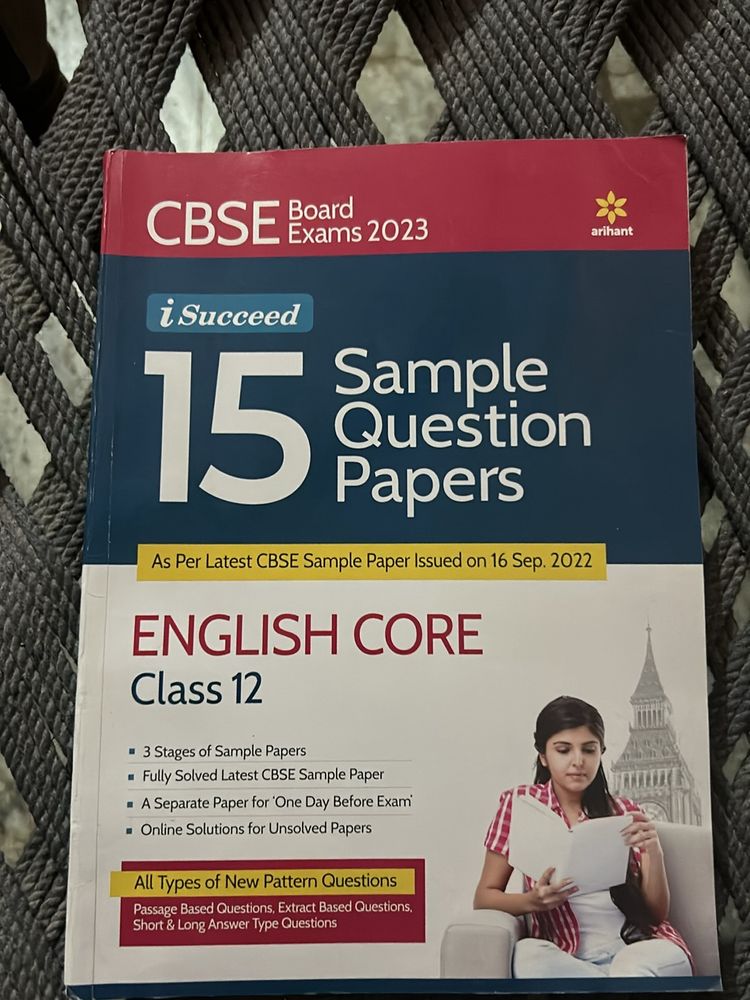 Sample Question Papers 2023 English Core Class12