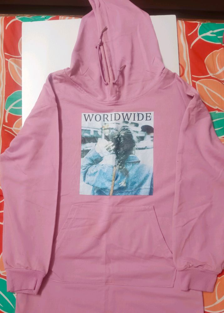 A Cotton Mid Length hoodie