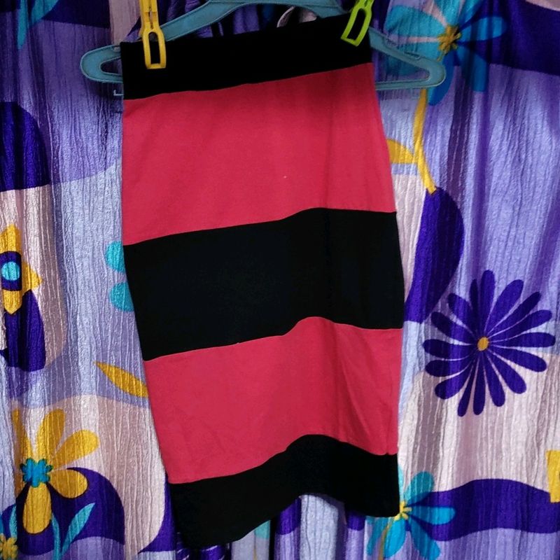 Red & black skirt (24 to 26 waist size)