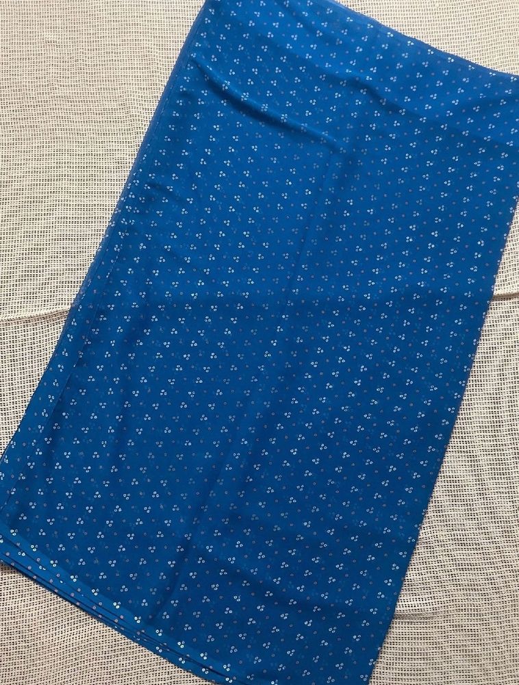 Blue Bandhani Saree