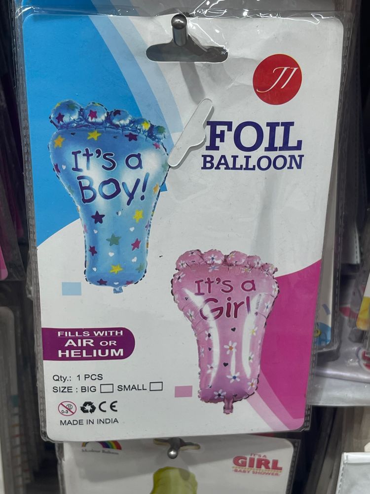 Baby  Feet Blue Color Its A Boy Foil Ballo