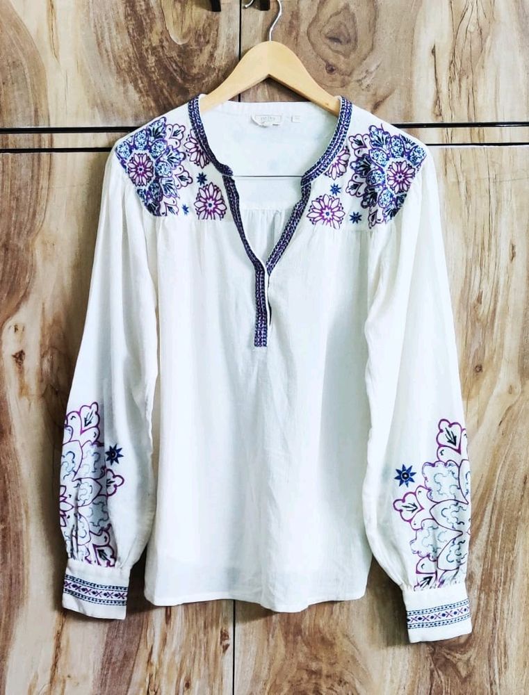 Embroidery Work Cotton Top Size-42