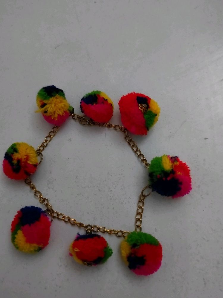 Pompom Bracelet /Anklet/Armlet