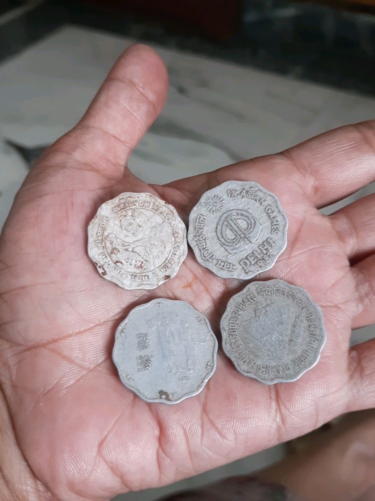 Rare Vintage Four10 Paisa Coins