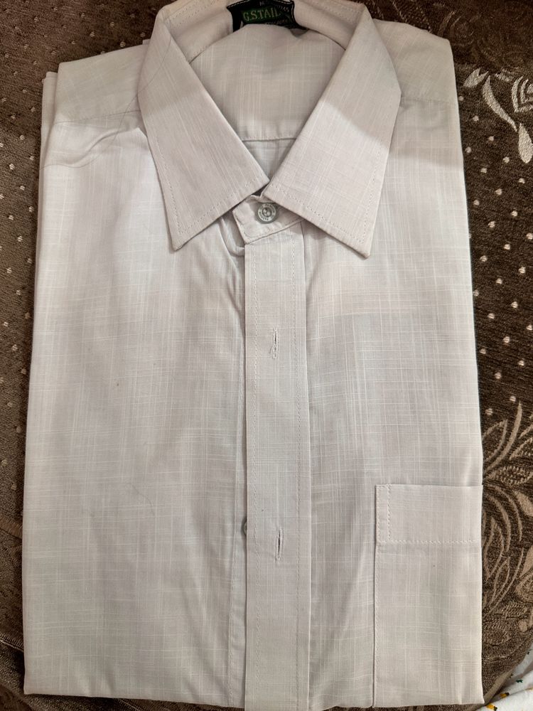 Pure White Linen Half Sleeve Shirt