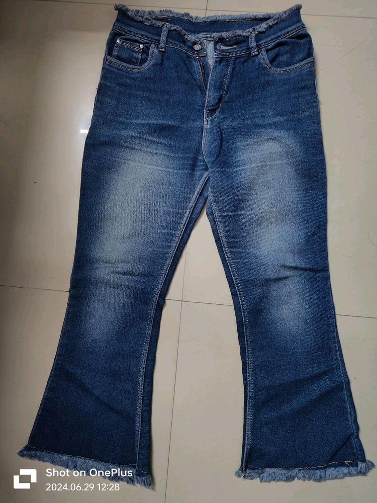 Blue Bootcut Jeans