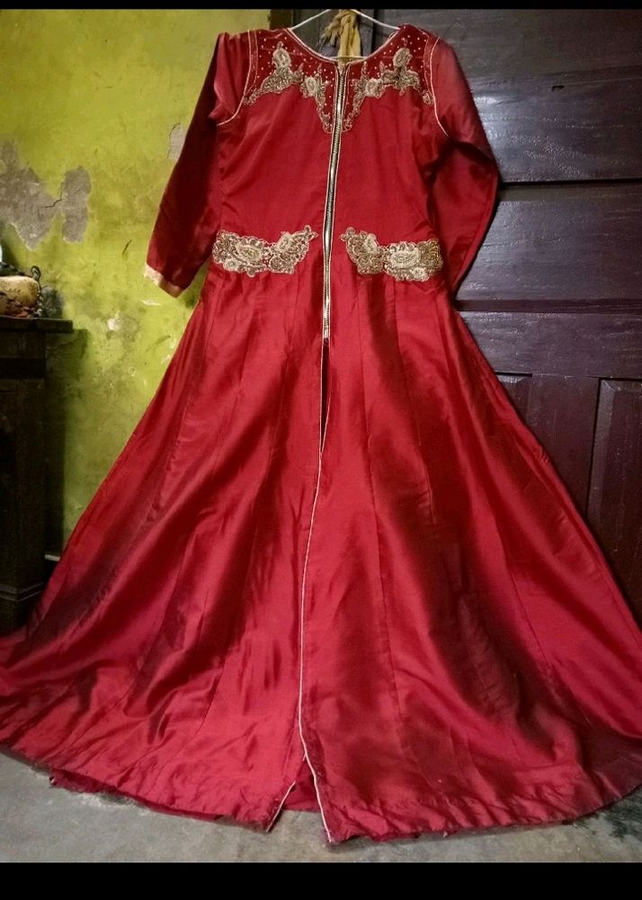 Red Silk Barbie Gown 💃 Good Quality ❌