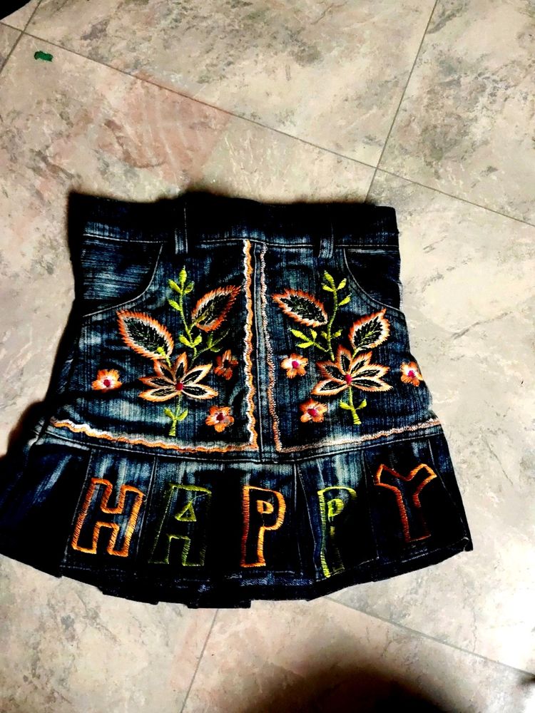 Denim Skirt For Girls