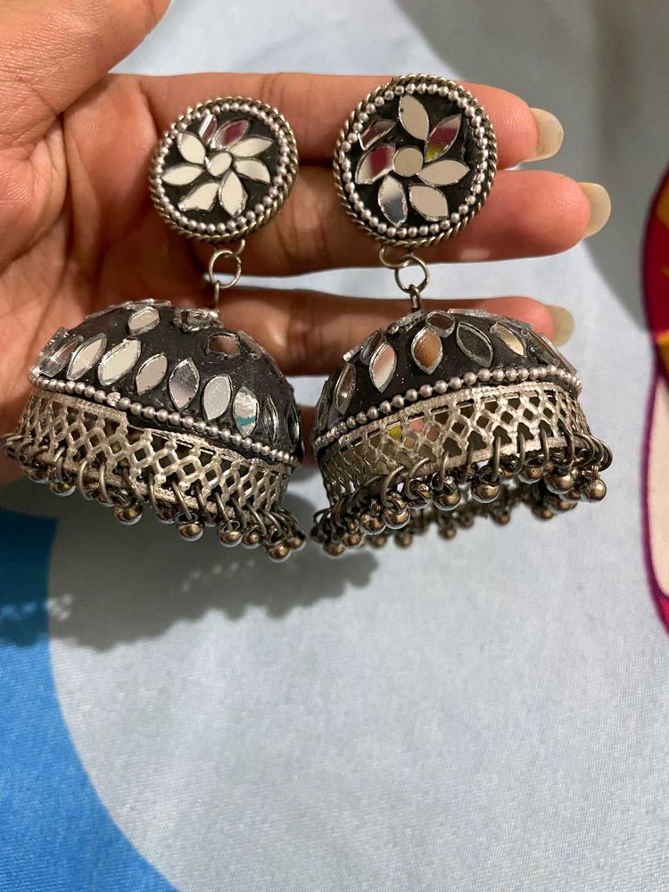 Oxidized Jhumka Earings