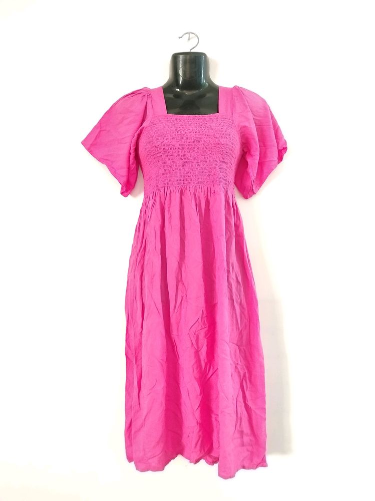 Rose Puffy Sleeve Dress ( Women)