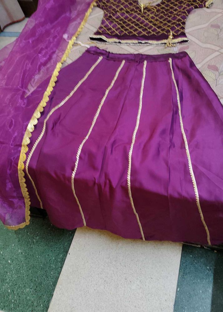 NEW Purple Lehnga Choli With Dupatta